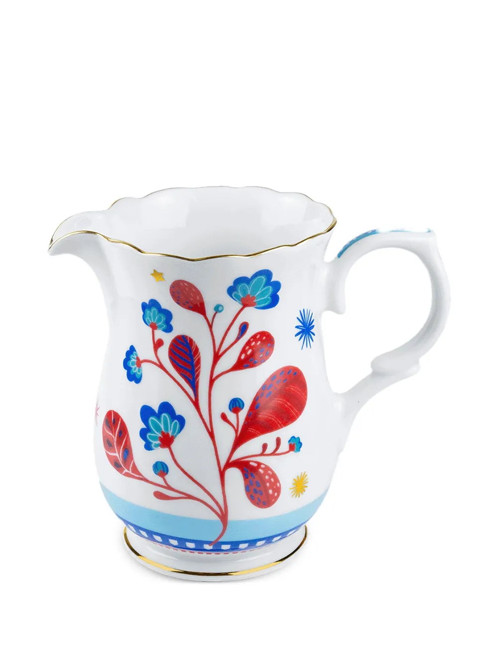 BACI MILANO floral-patterned porcelain jug (19cm) | White | Image 1