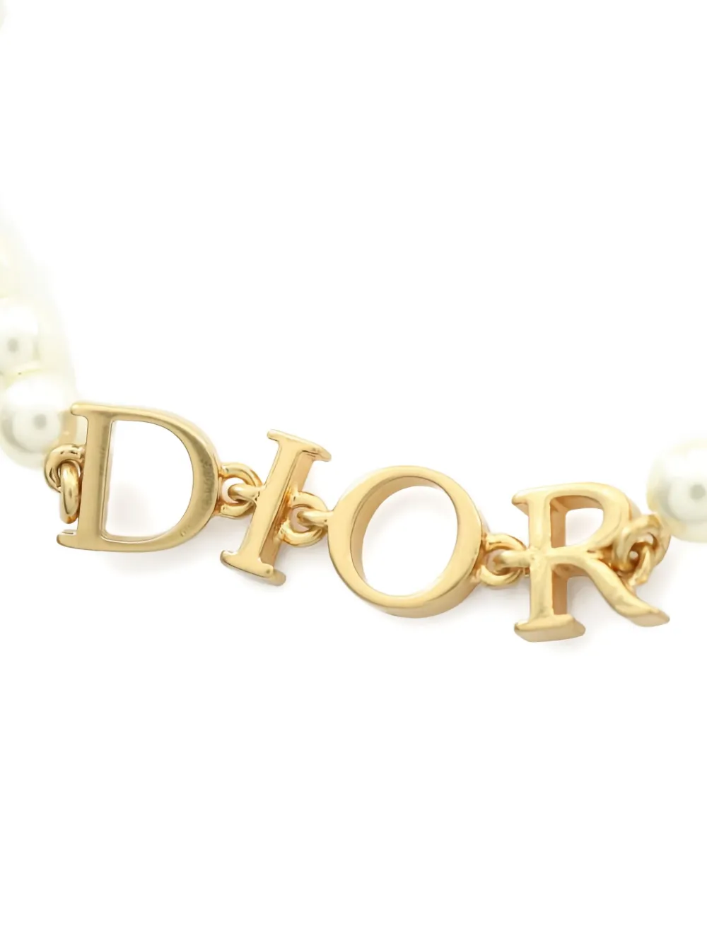 Christian Dior Pre-Owned 18K yellow gold Dio(r)evolution faux-pearl bracelet | Image 2
