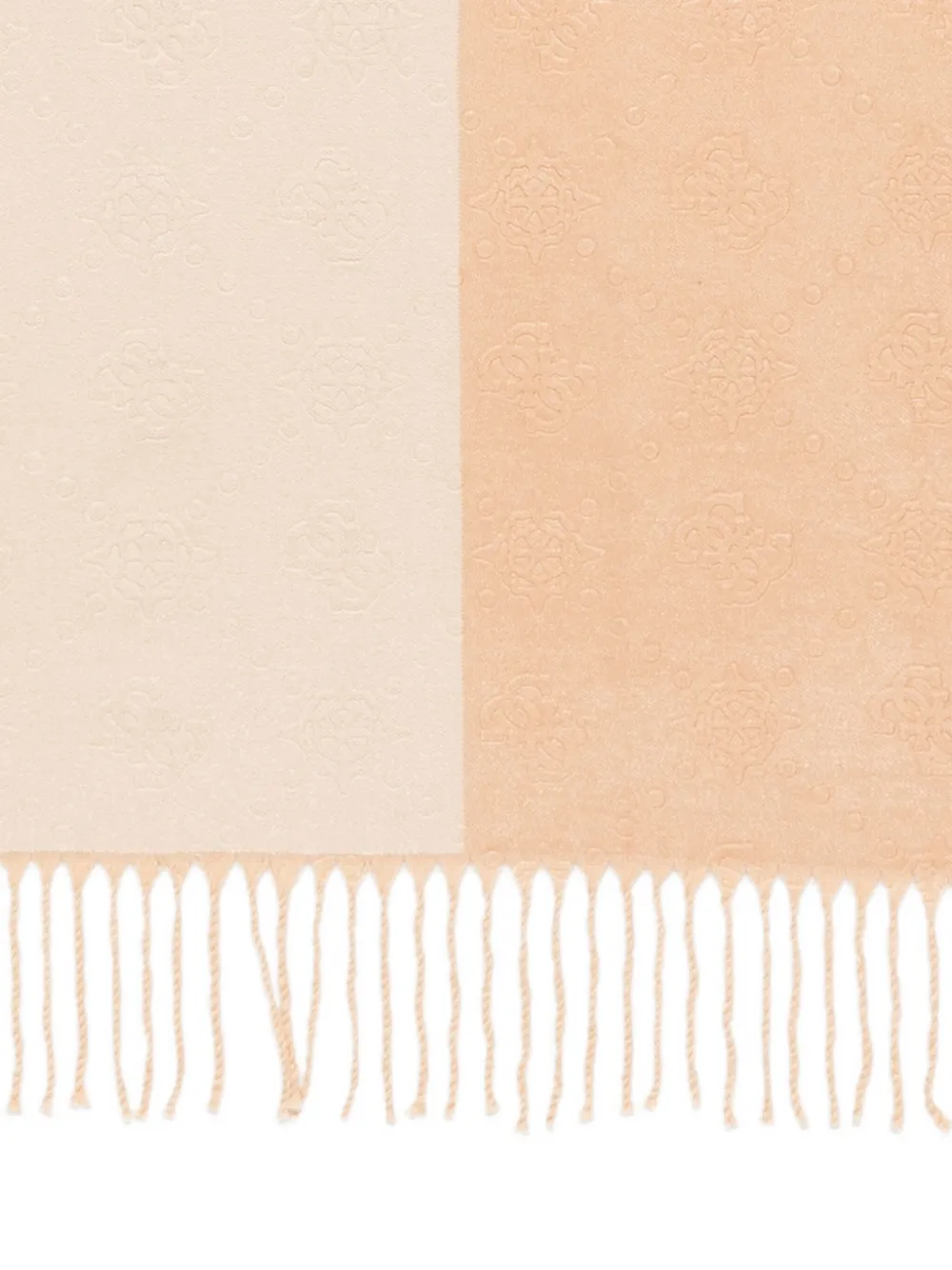 Guess Usa Fringed Two-tone Scarf In Neutral