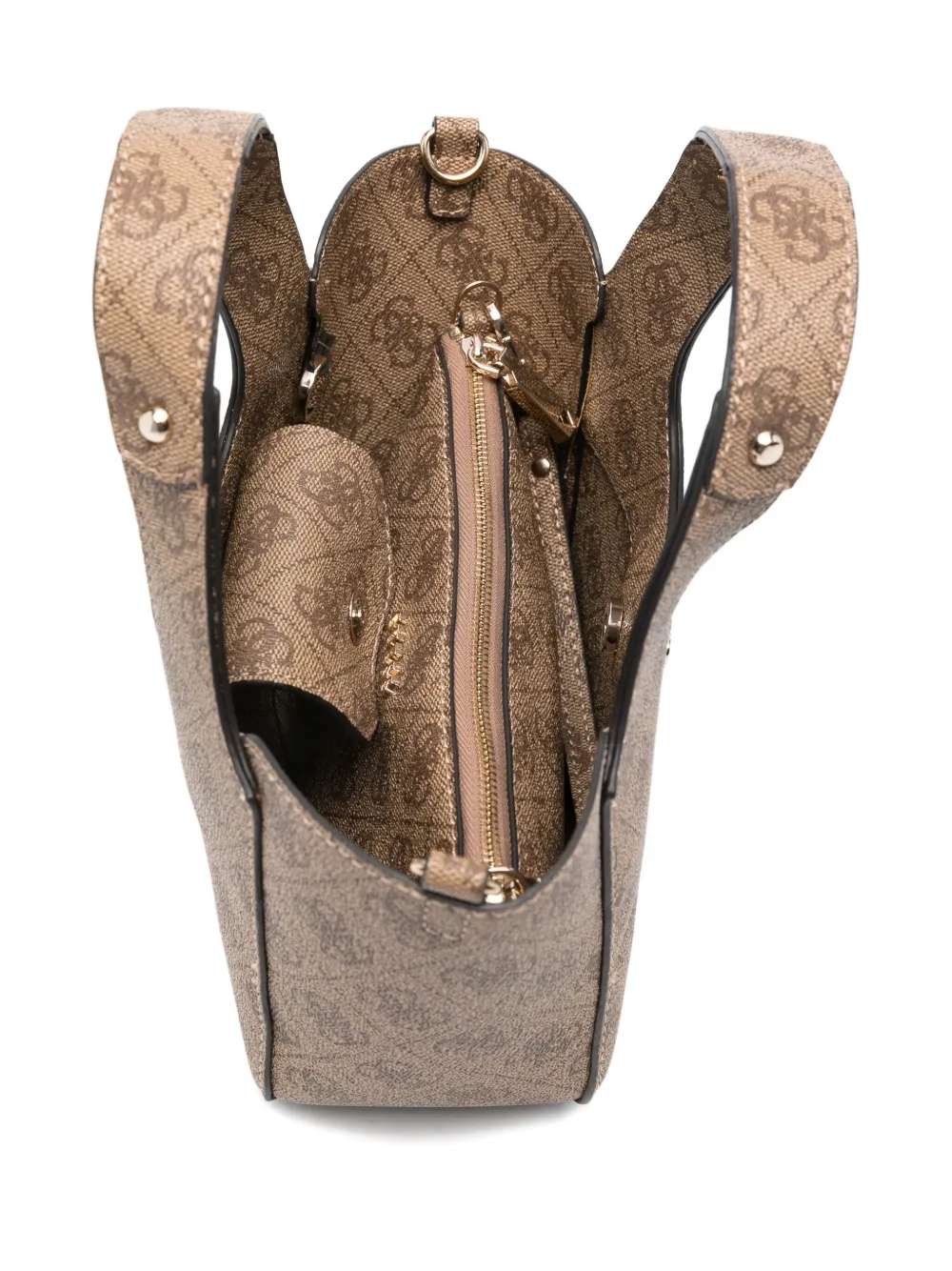Guess Usa Calista Shoulder Bag In Neutral