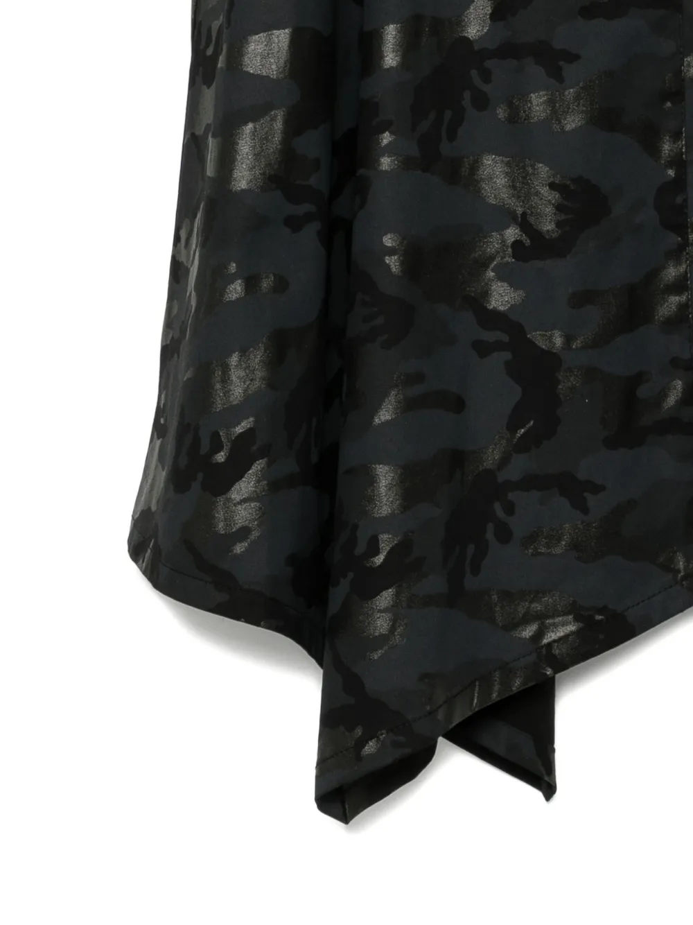 Juunj Asymmetric Camouflage Skirt In Gray