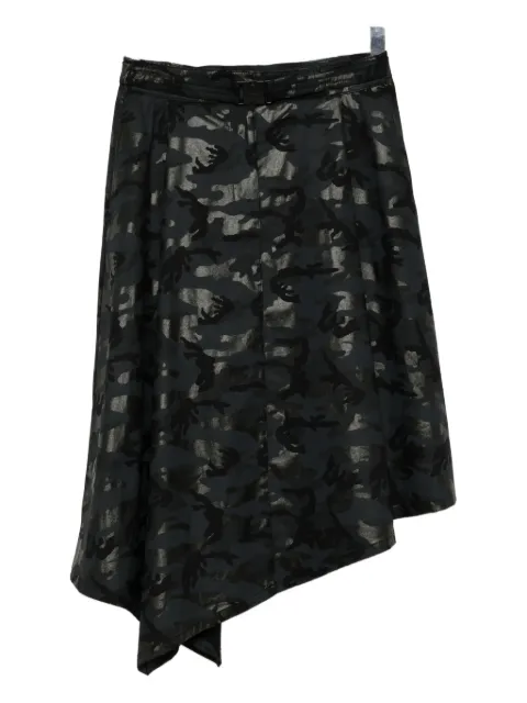 Juun.J asymmetric camouflage skirt