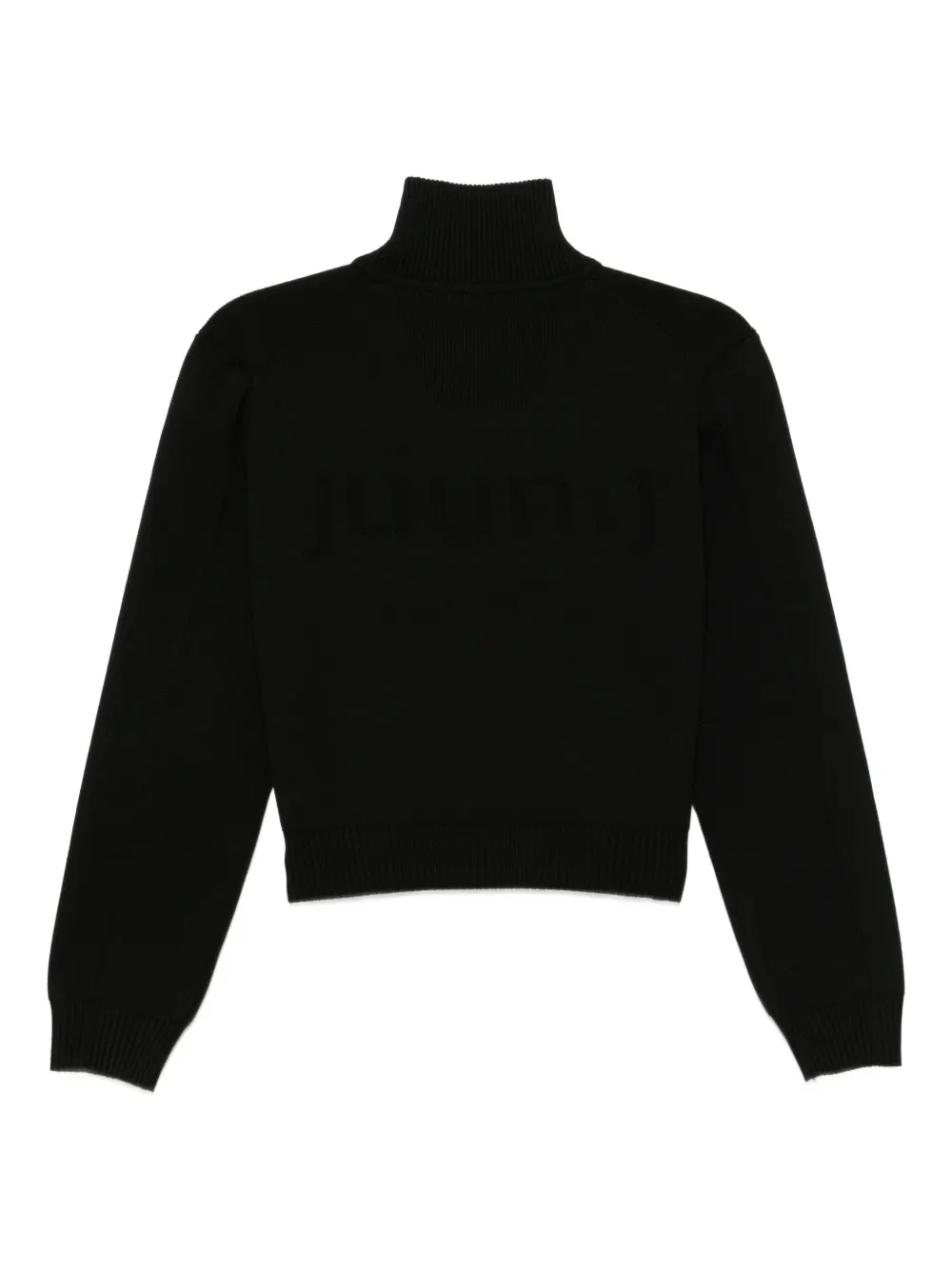 Juun.J Intarsia vest met logo Zwart