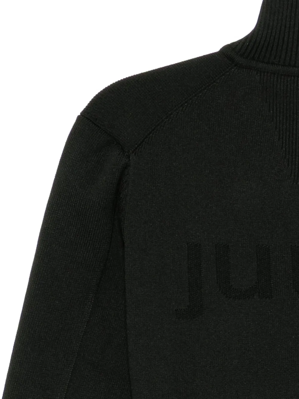 Juun.J Intarsia vest met logo Zwart