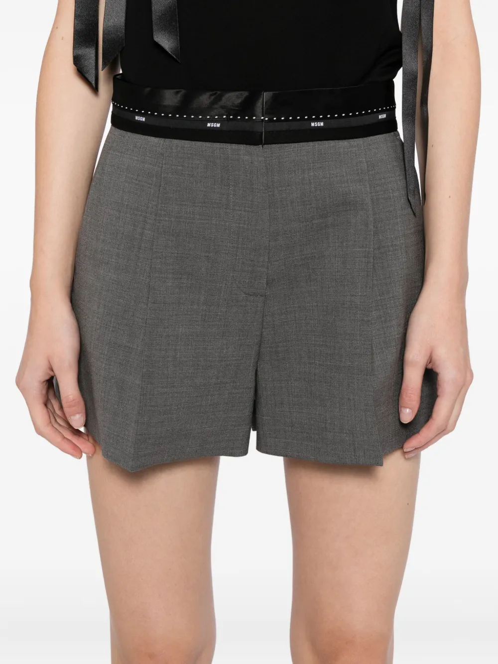 MSGM Shorts met logoband Grijs