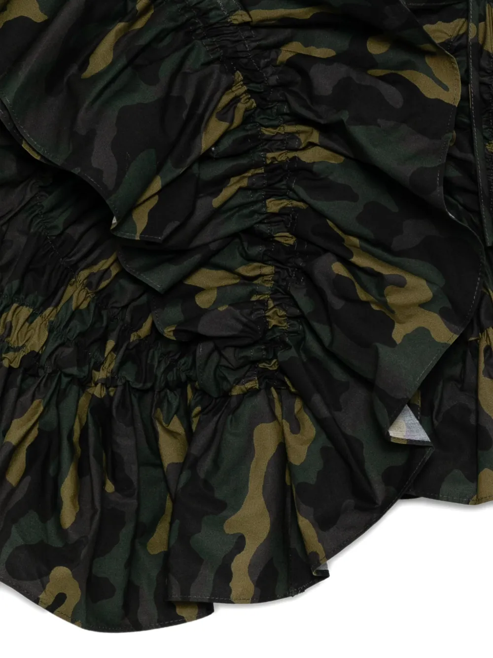 Juun.J Unbalance top met camouflageprint Groen
