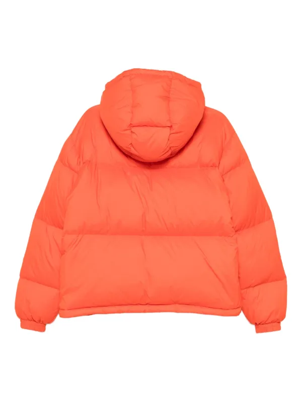 MSGM Gefütterte Jacke Mit Logo-Schild Orange FARFETCH AT
