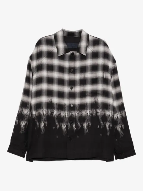 Juun.J Border checked shirt