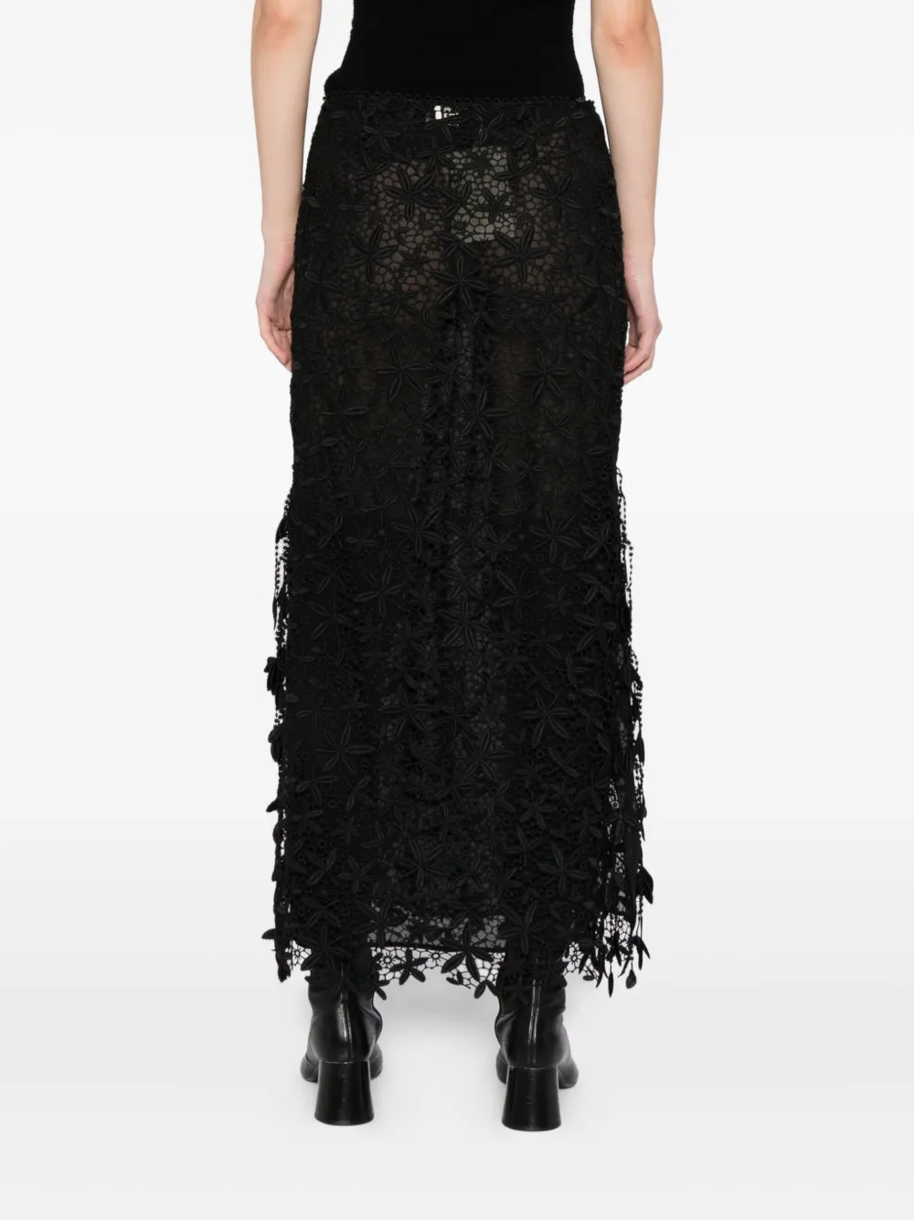Totême Guipure-lace Skirt In Black
