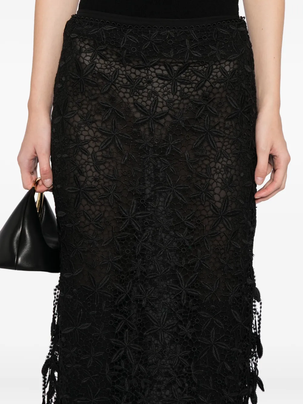 Totême Guipure-lace Skirt In Black