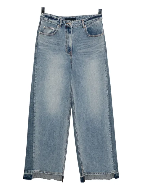 Juun.J flared contrast denim 