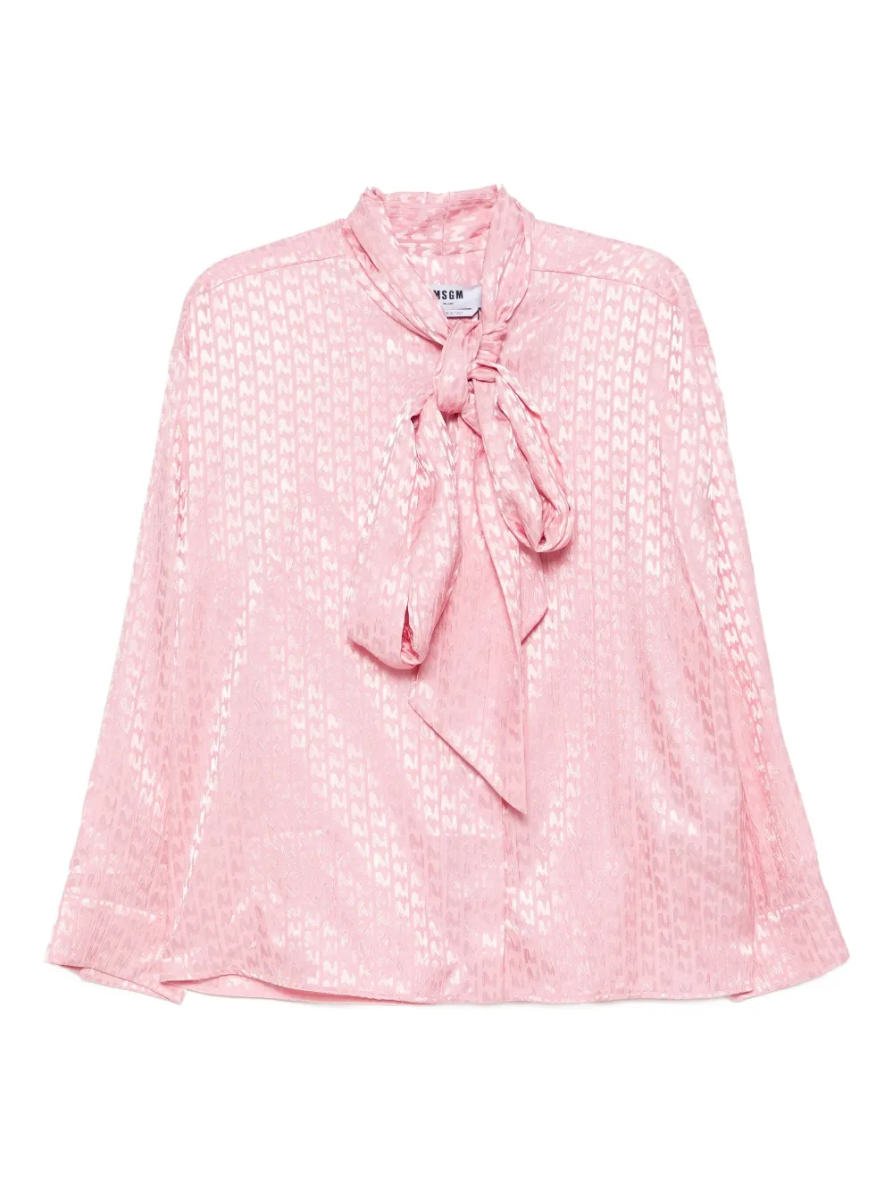 MSGM camisa con moño en el cuello | rosado | Image 1