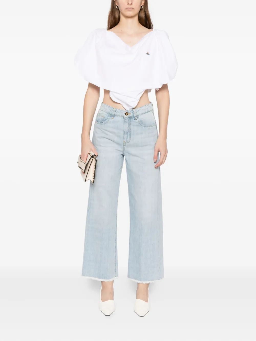 Giambattista Valli Logo-button Jeans In Blue