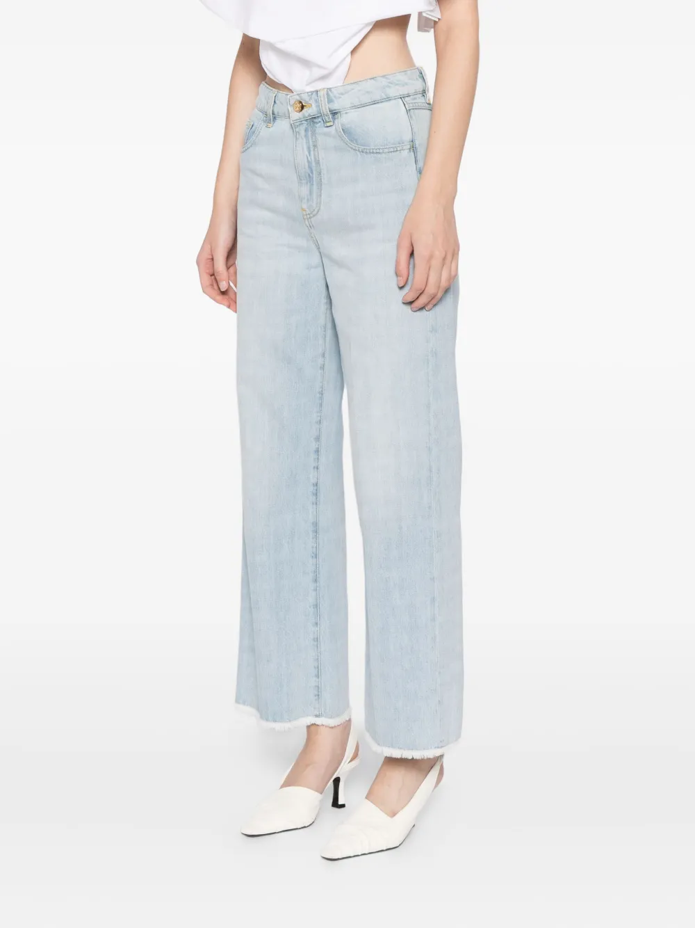 Giambattista Valli Logo-button Jeans In Blue