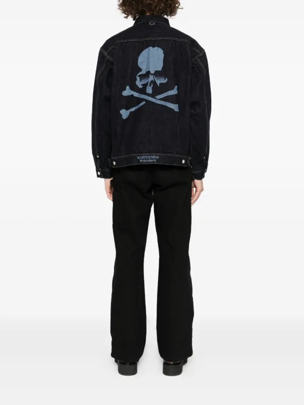 Mastermind World logo-print Denim Jacket | Blue | FARFETCH