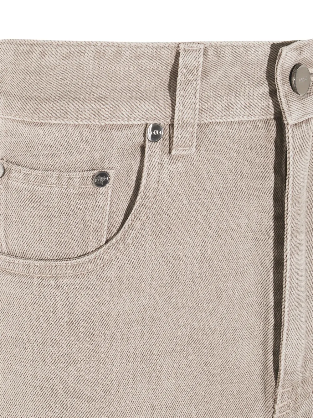 Fendi Denim Shorts In Neutral