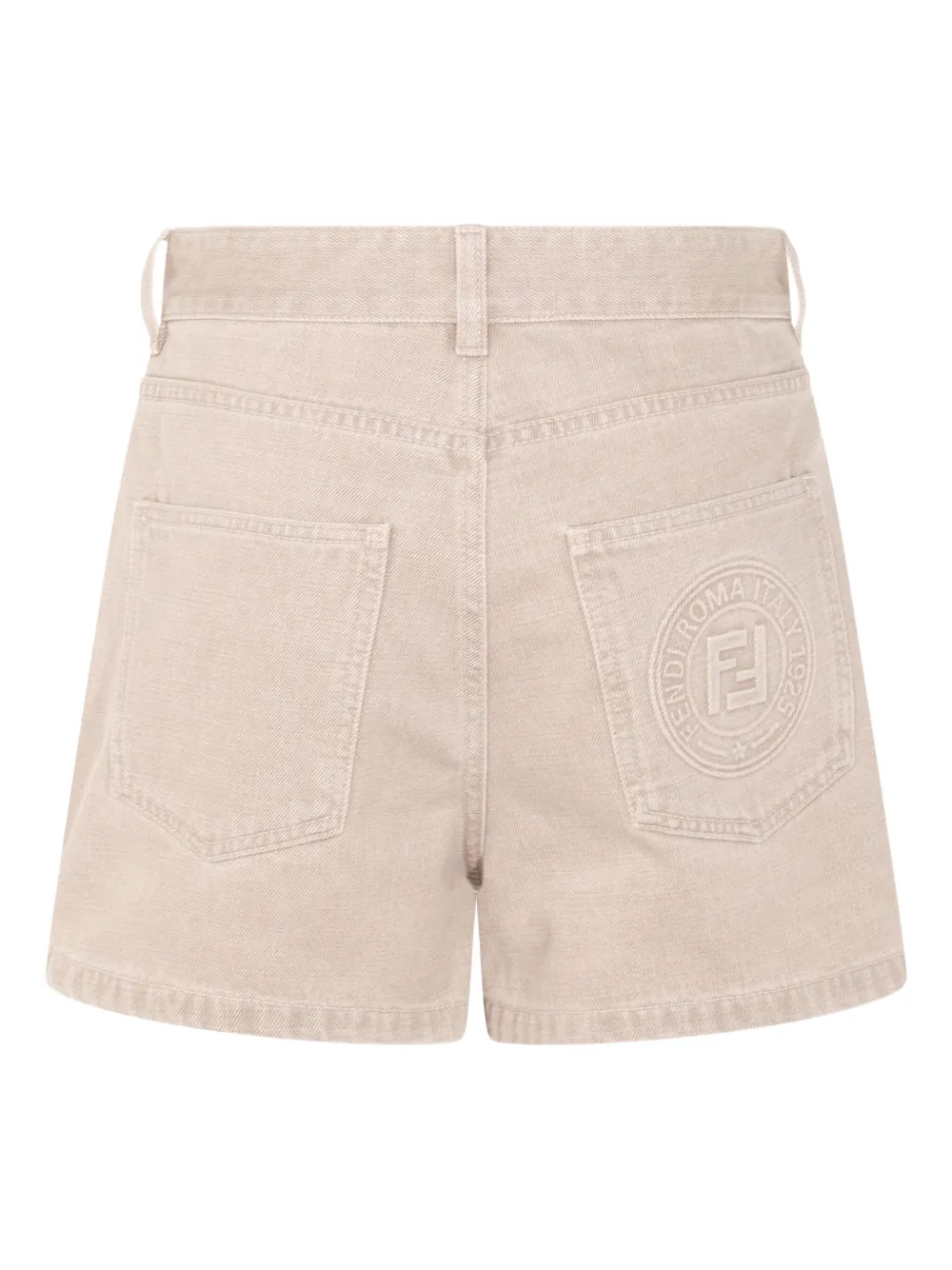 Fendi Denim Shorts In Neutral