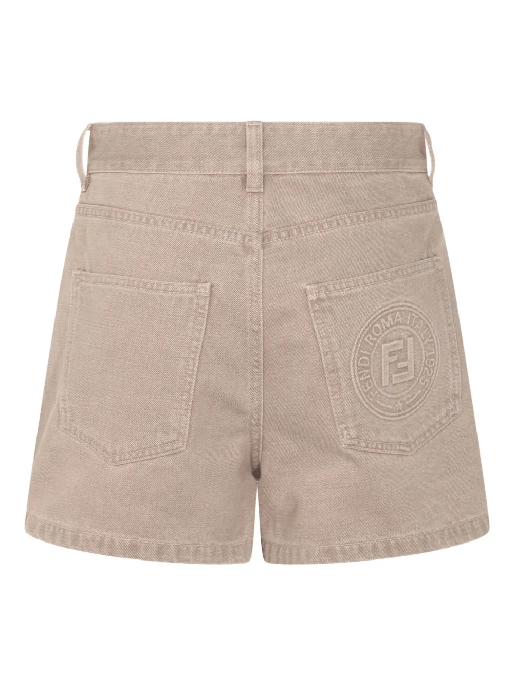 Fendi Denim Shorts In Neutral