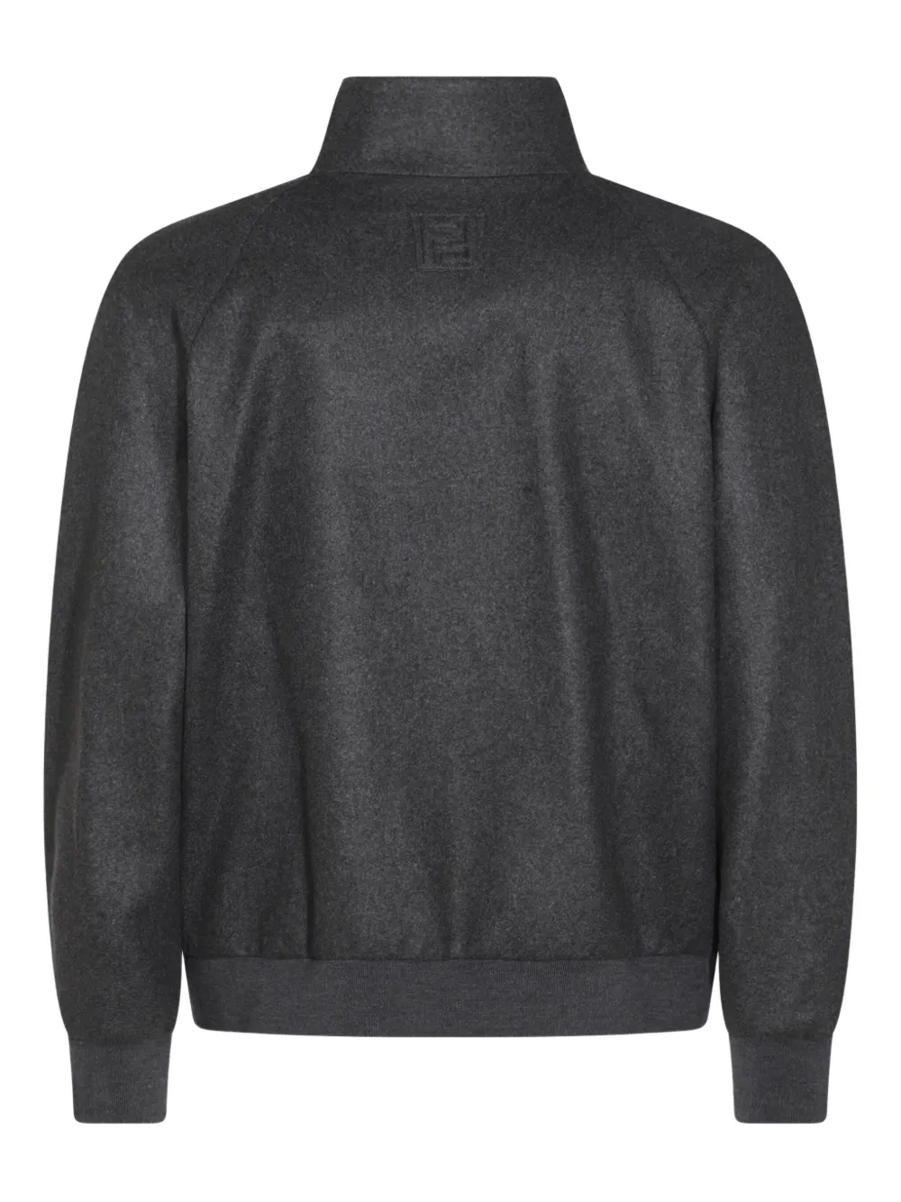 Fendi Zip-fastening Wool-blend Bomber Jacket In Black