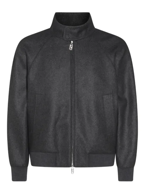 FENDI zip-fastening wool-blend bomber jacket