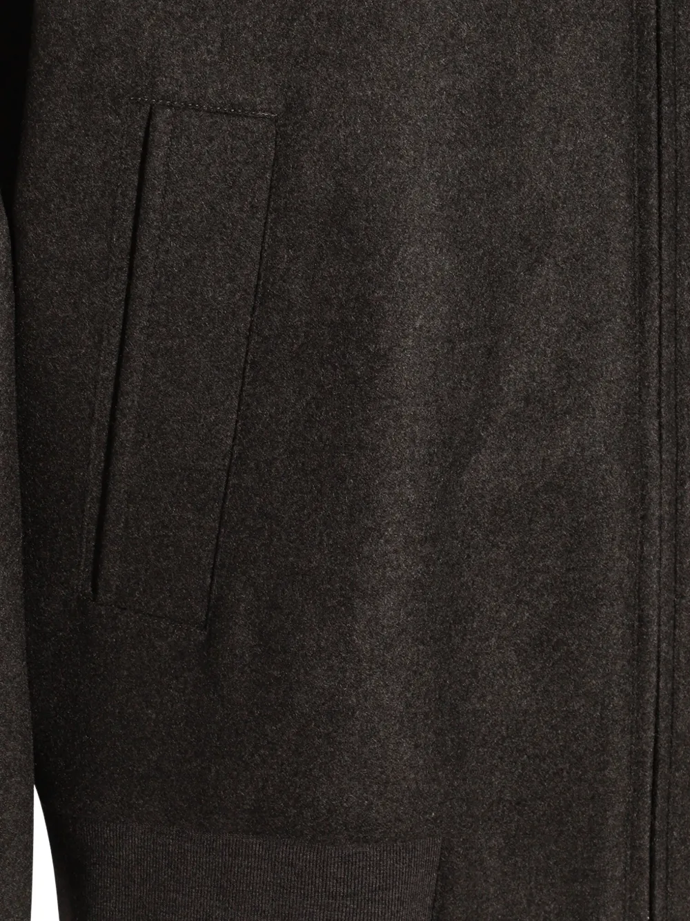 Fendi Zip-fastening Wool-blend Bomber Jacket In Black