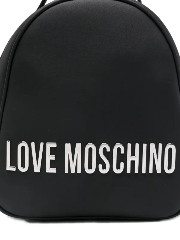 Love Moschino ロゴプレート バックパック | ブラック | FARFETCH JP