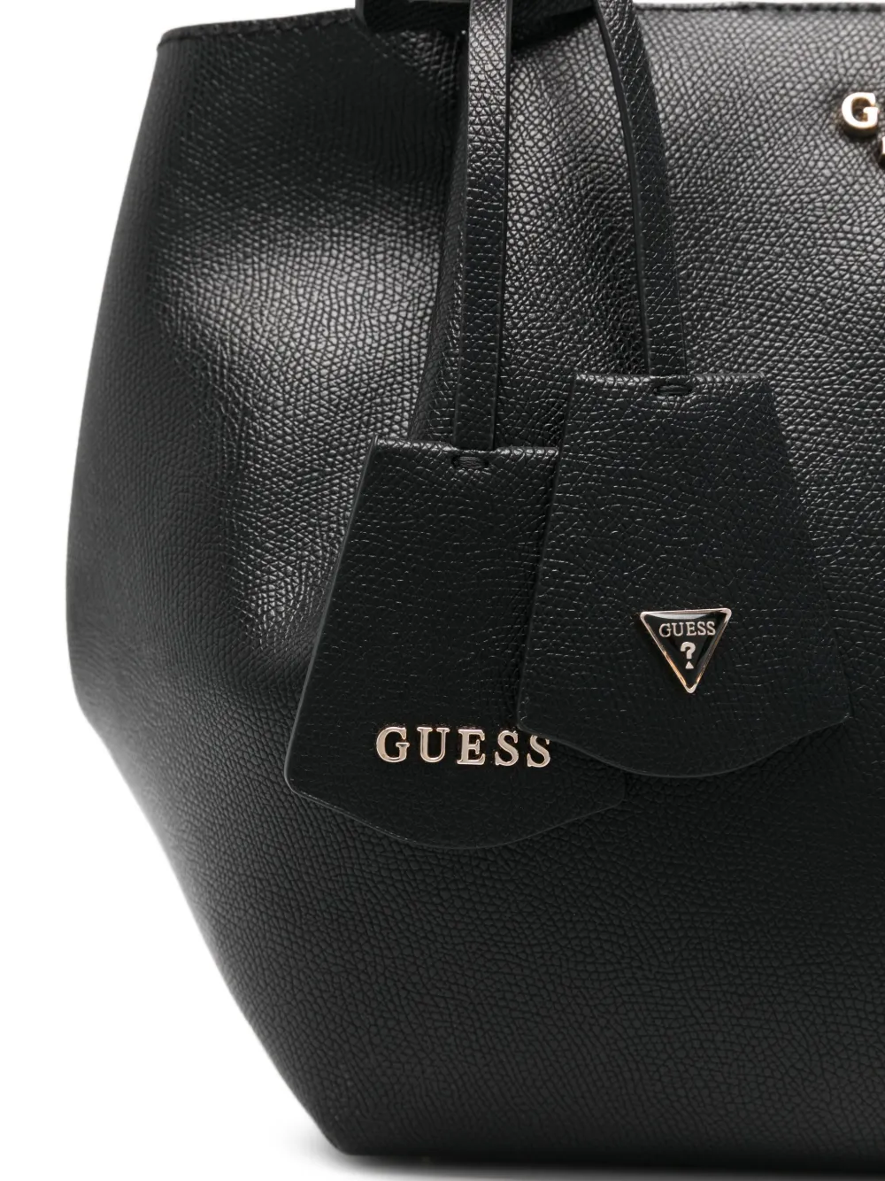 GUESS USA Amorette leren shopper Zwart