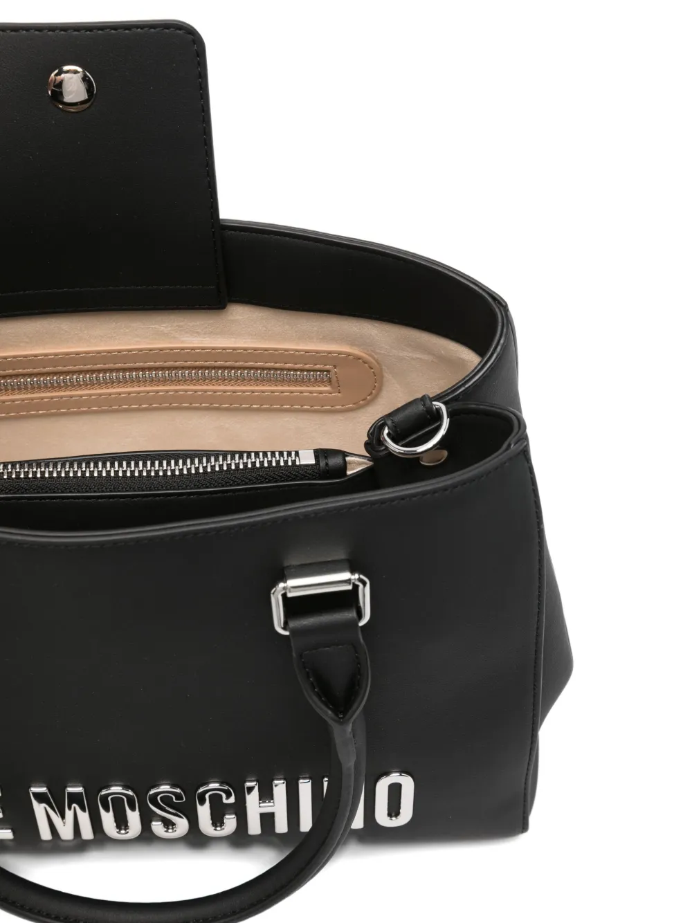 Love Moschino Logo-lettering Shoulder Bag In Black