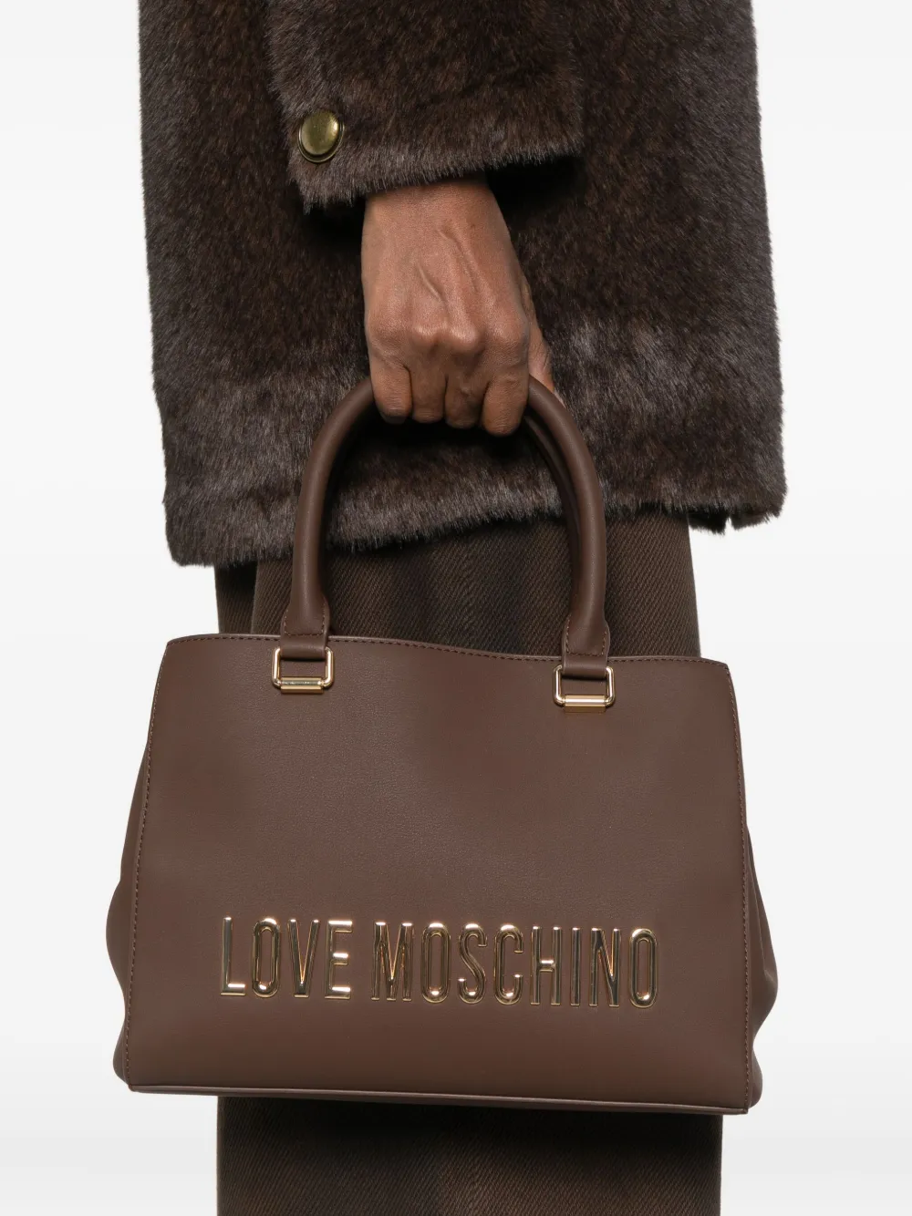 Love Moschino Love Tote Bag In Brown