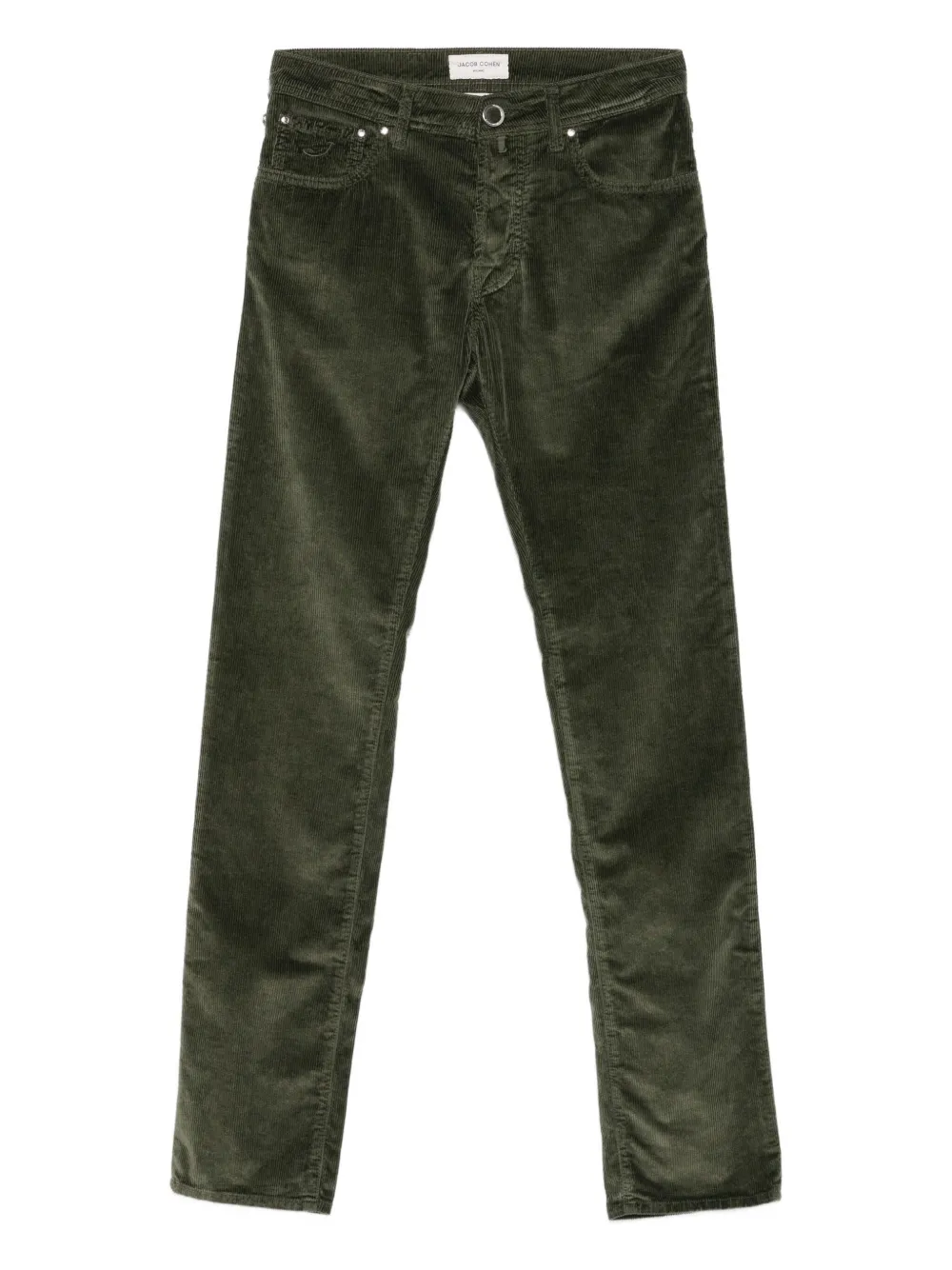 Jacob Cohen Straight-leg-hose Aus Cord In Green