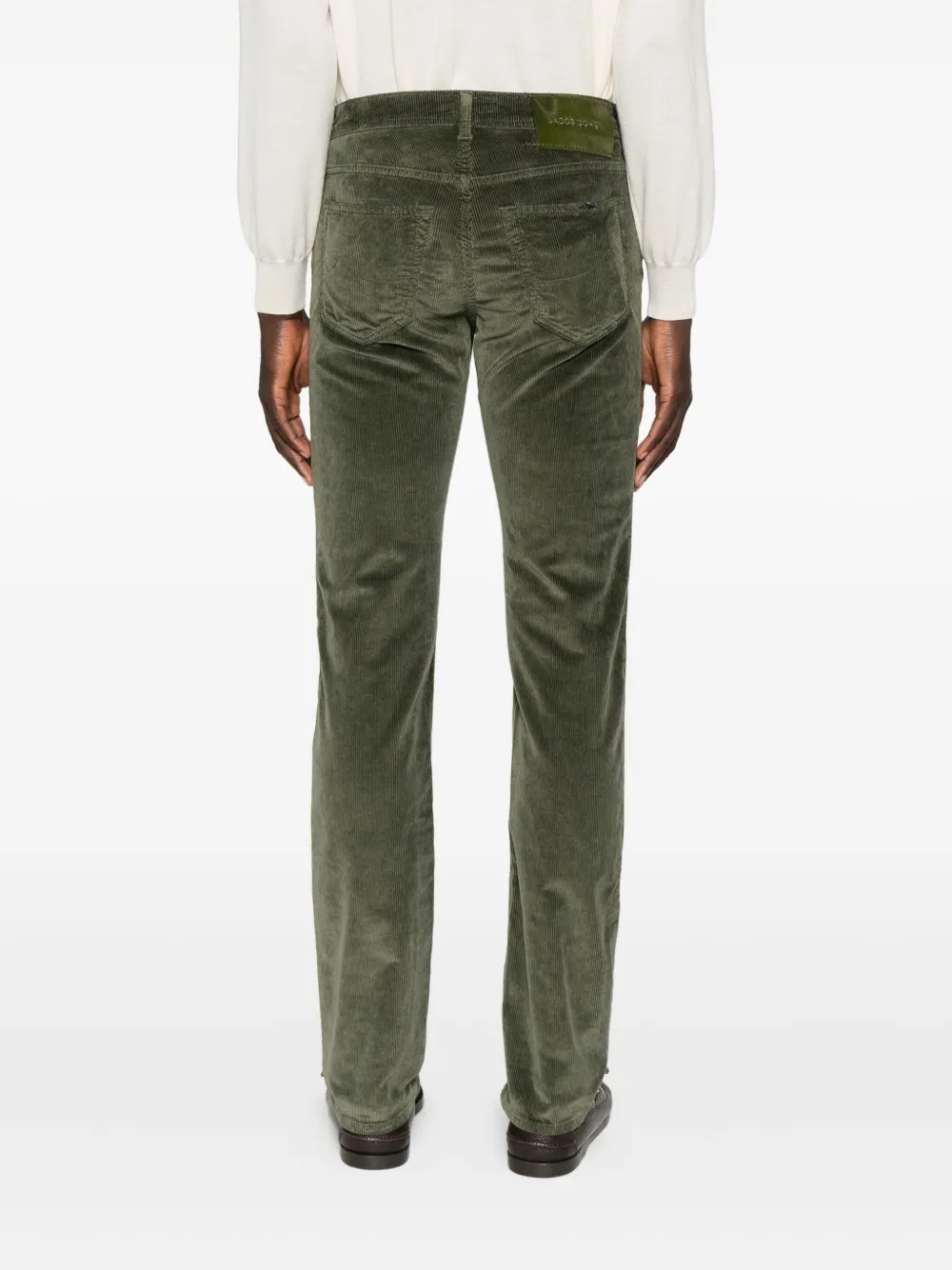 Jacob Cohen Straight-leg-hose Aus Cord In Green