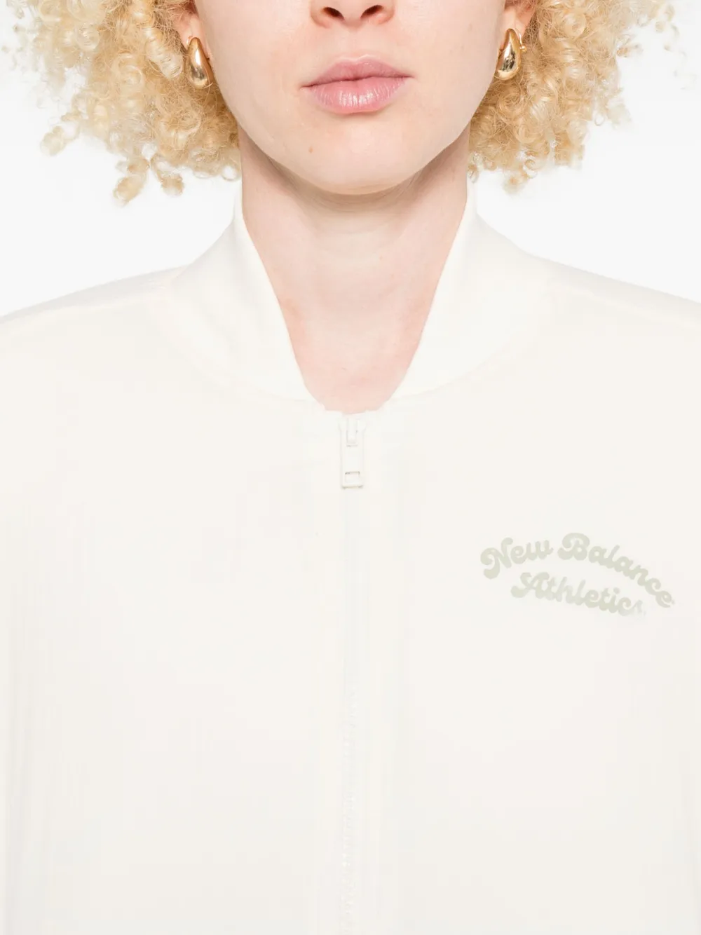 New Balance Relaxed Fit Long Sleeve Jacket In Neutral