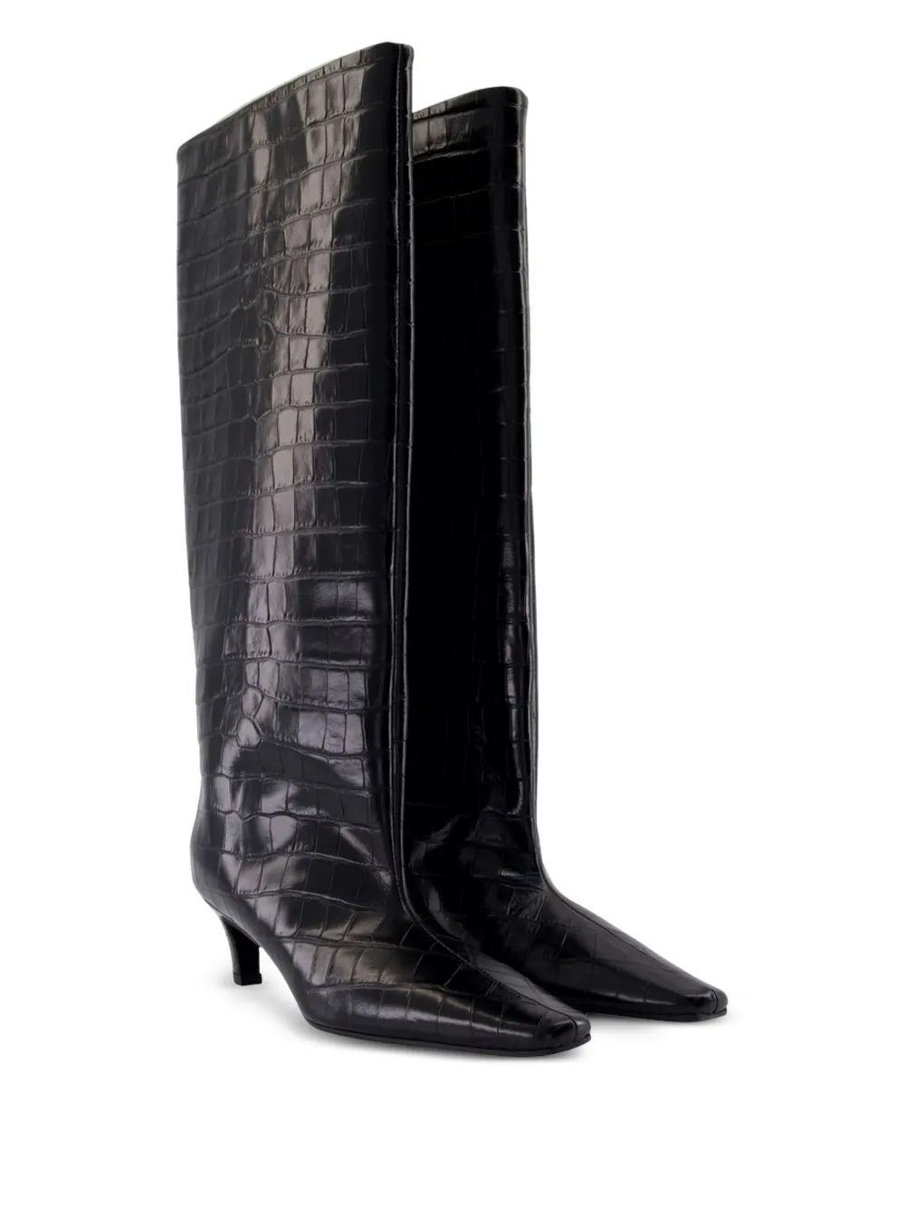 TOTEME botas con efecto de piel de cocodrilo y tacón de 50mm | Botas altas | Image 2
