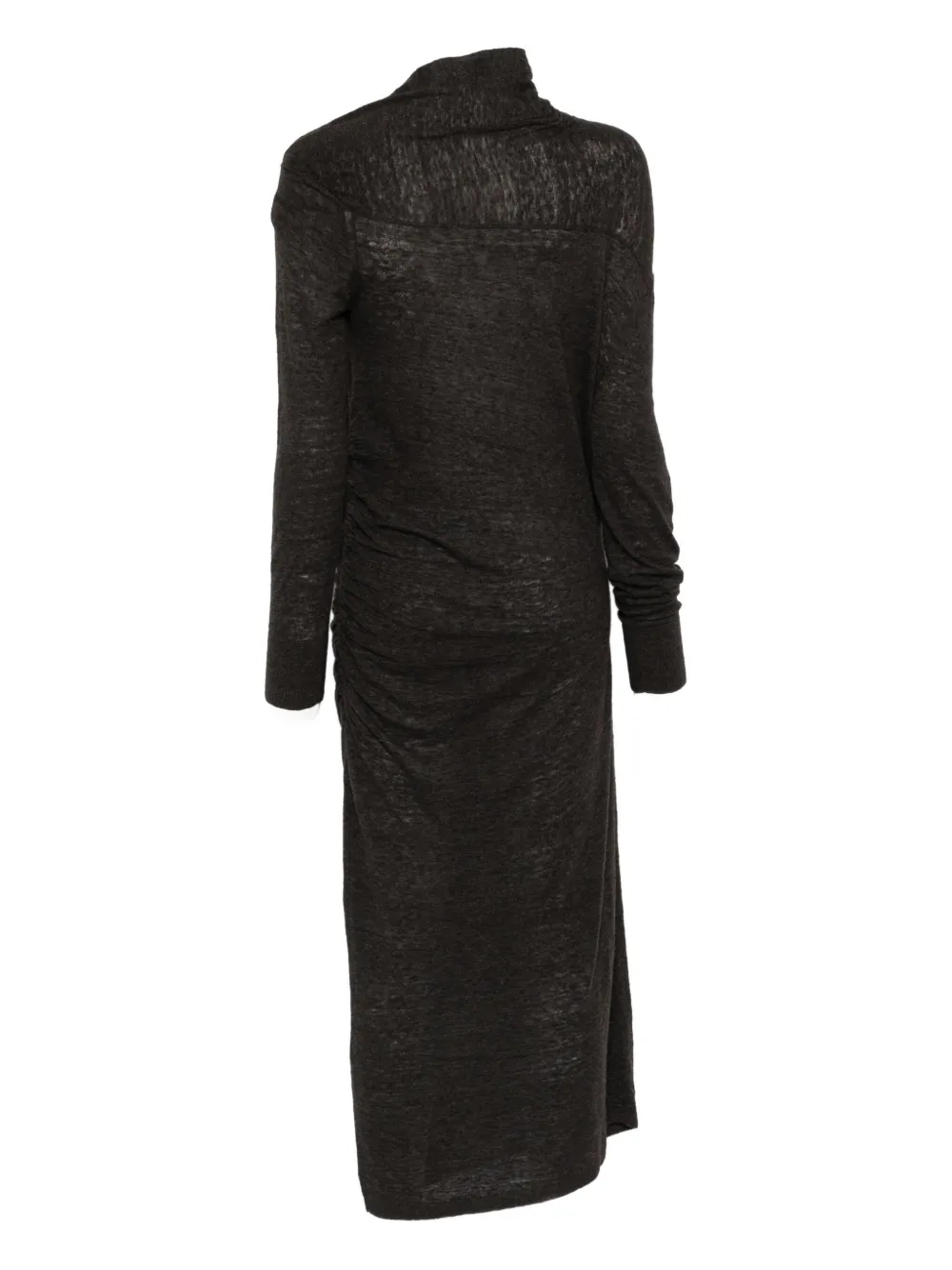 Soeur Gisee draped midi dress - Bruin