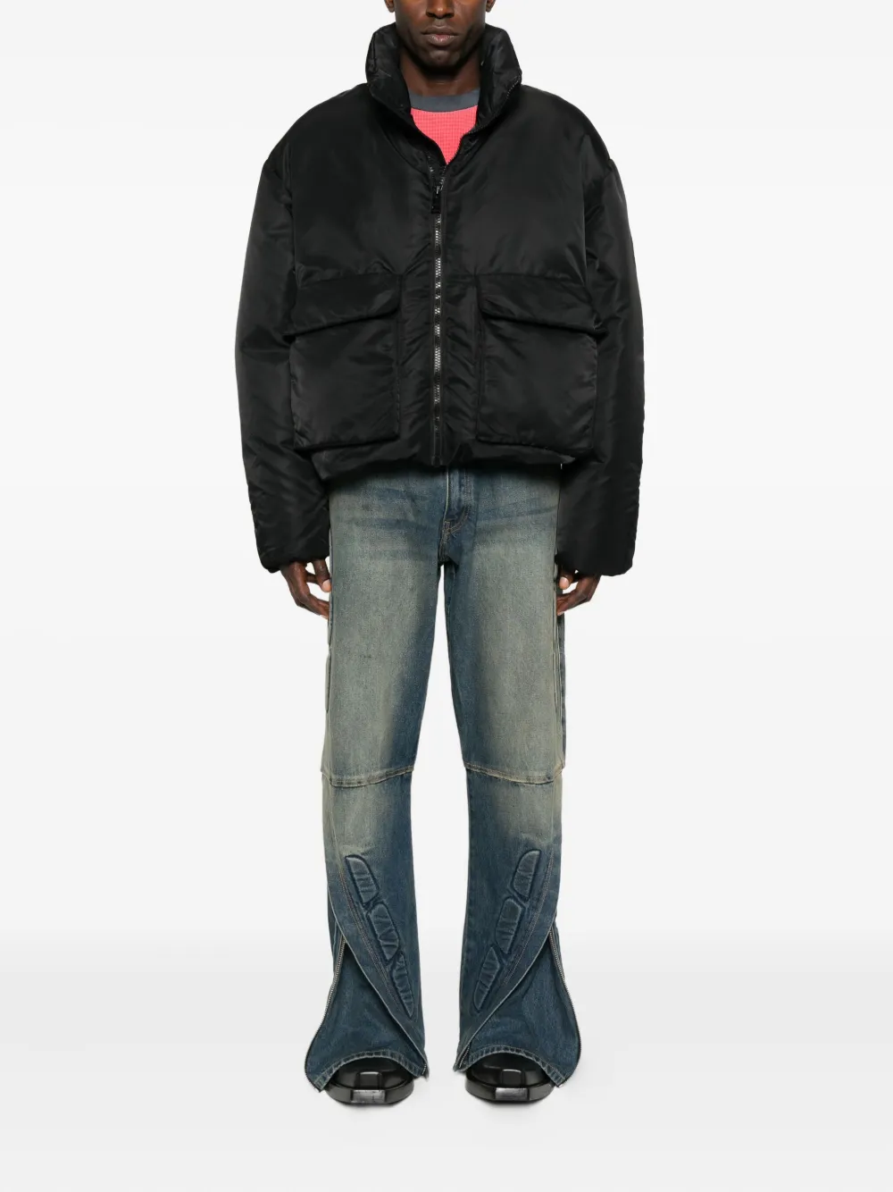 Purple Brand zip-front flap-pocket jacket | Down Jackets | Image 2