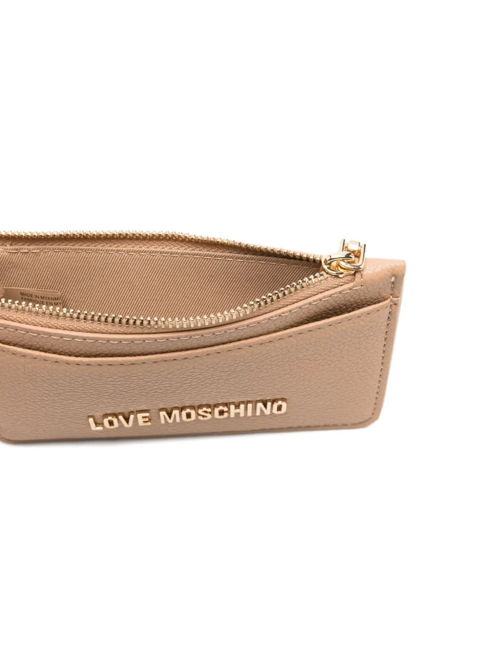 Love Moschino Portemonnee met logoplakkaat Beige