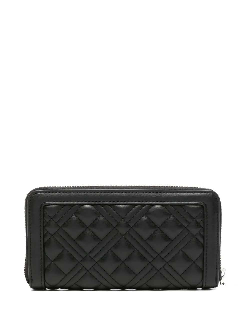 Love Moschino quilted zip wallet - Zwart