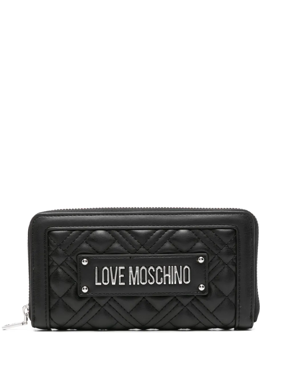 Love Moschino quilted zip wallet | Black | Image 1