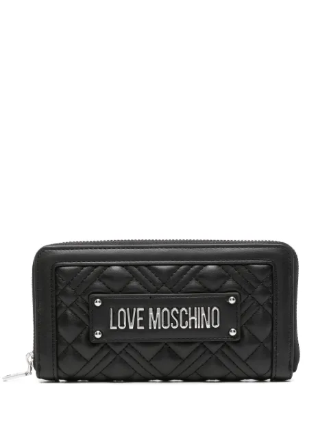 Love Moschino quilted zip wallet