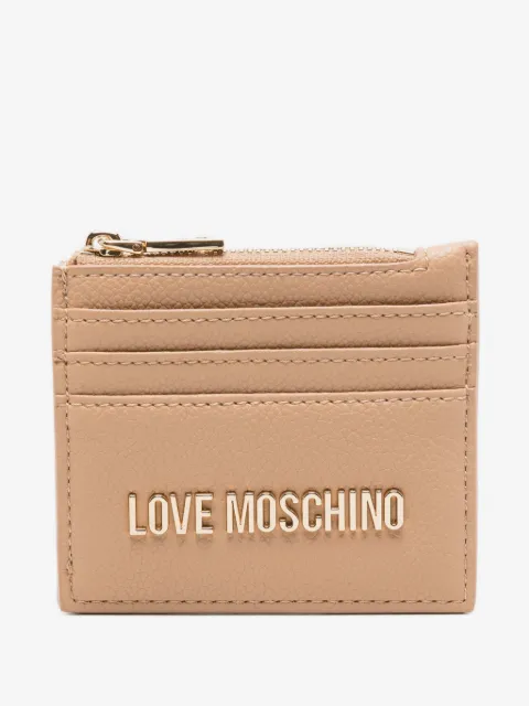 Love Moschino logo-plaque cardholder