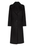 Loulou lapel-collar coat - Black