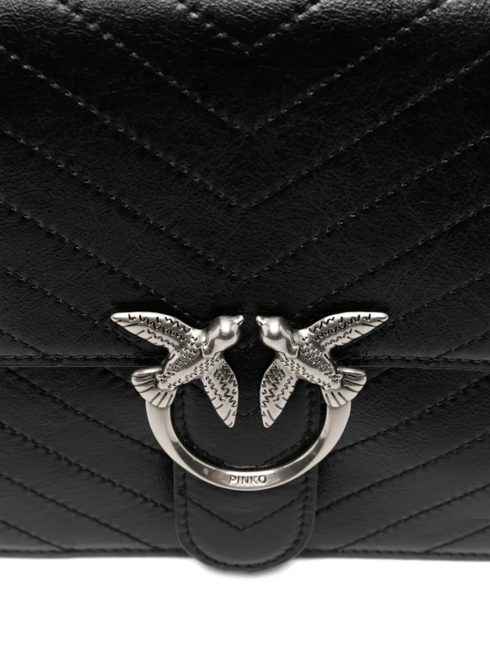 Pinko Love One Light Crossbody Bag In Black