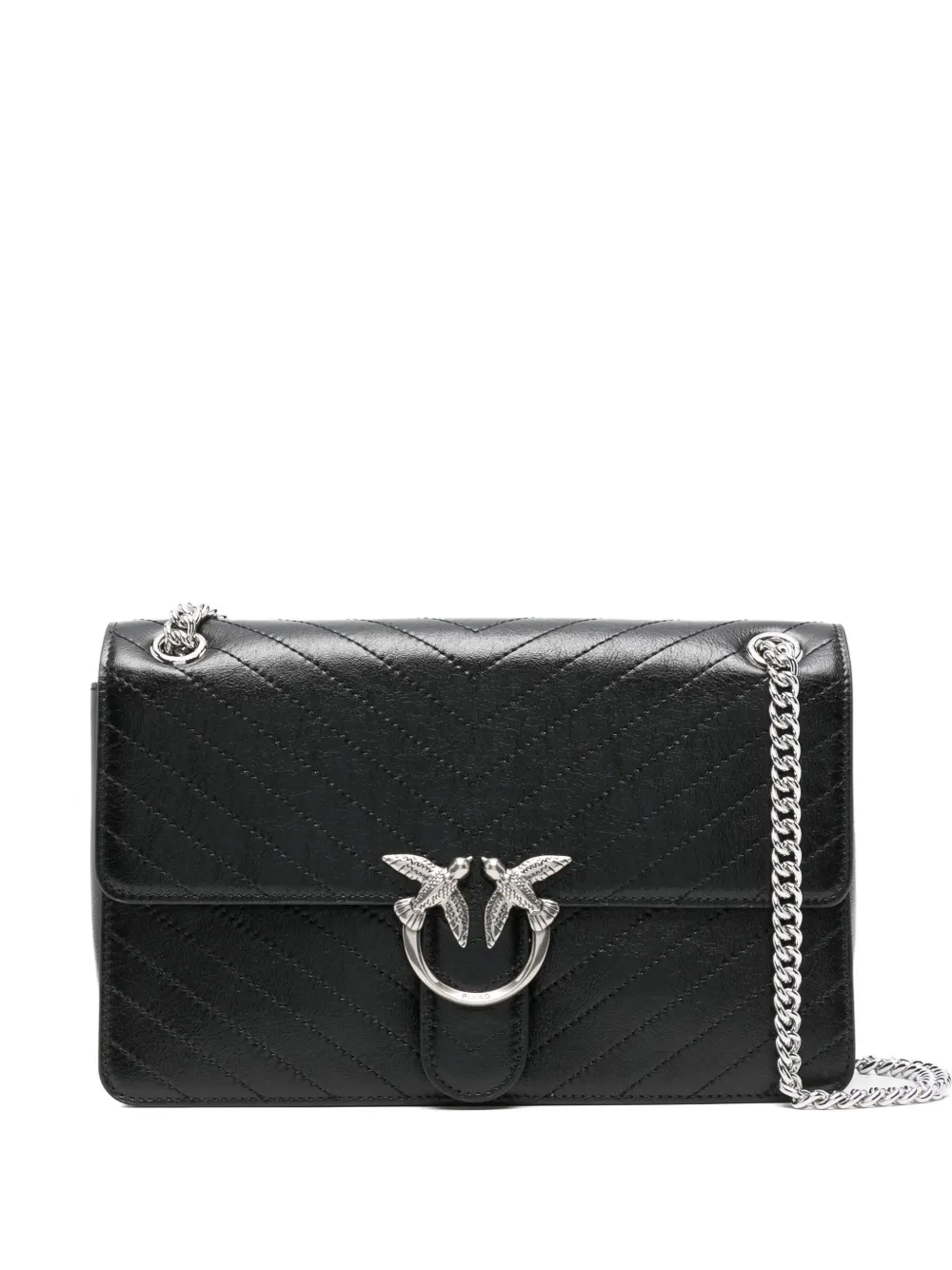 Pinko Love One Light Crossbody Bag In Black
