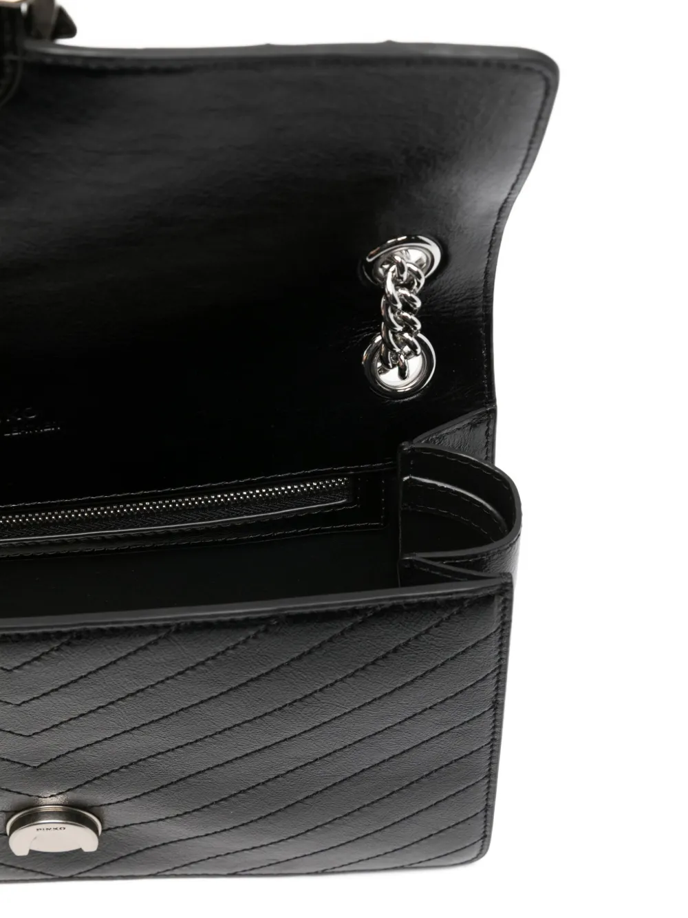 Pinko Love One Light Crossbody Bag In Black