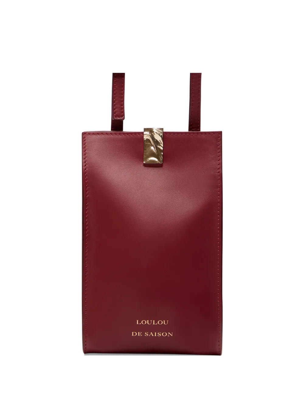 Loulou Studio Clasp-detail Leather Shoulder Bag In Red