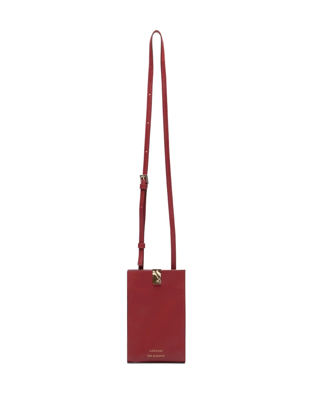 Loulou Studio Clasp-detail Leather Shoulder Bag In Red