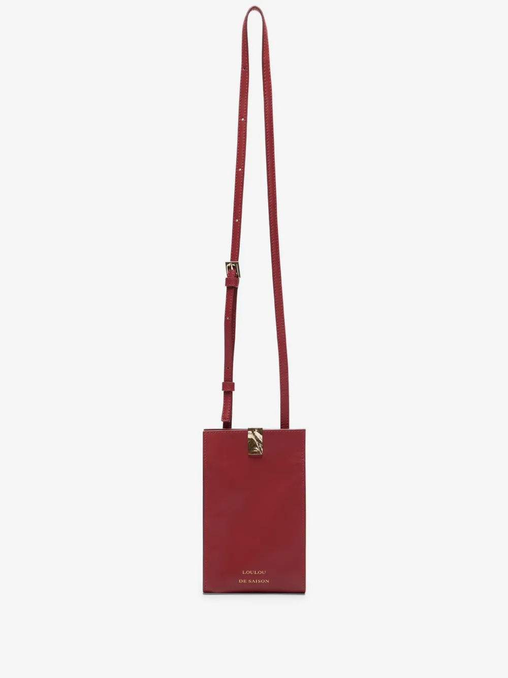 clasp-detail leather shoulder bag