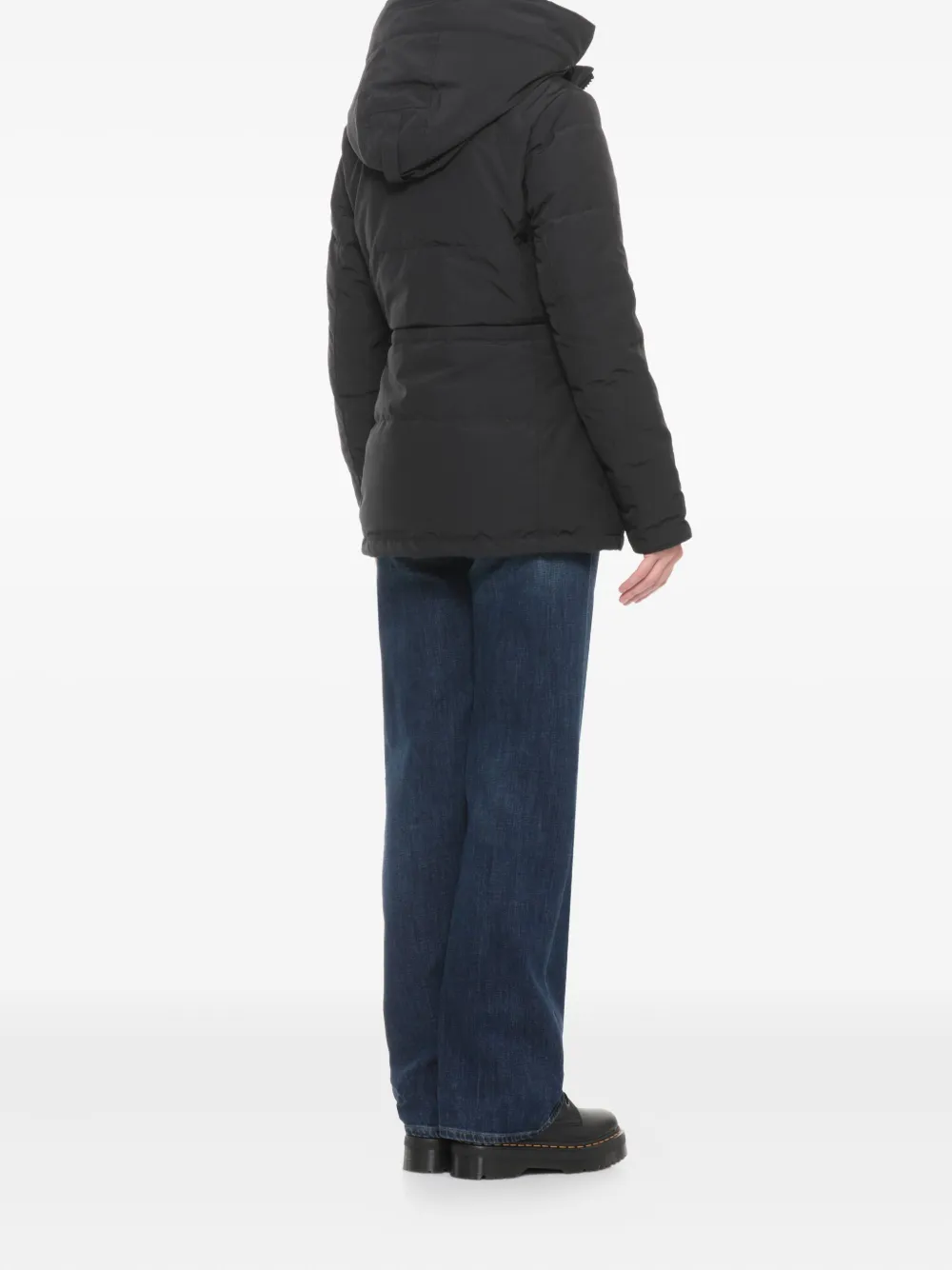 Canada Goose Padded Parka Removable Hood In Black