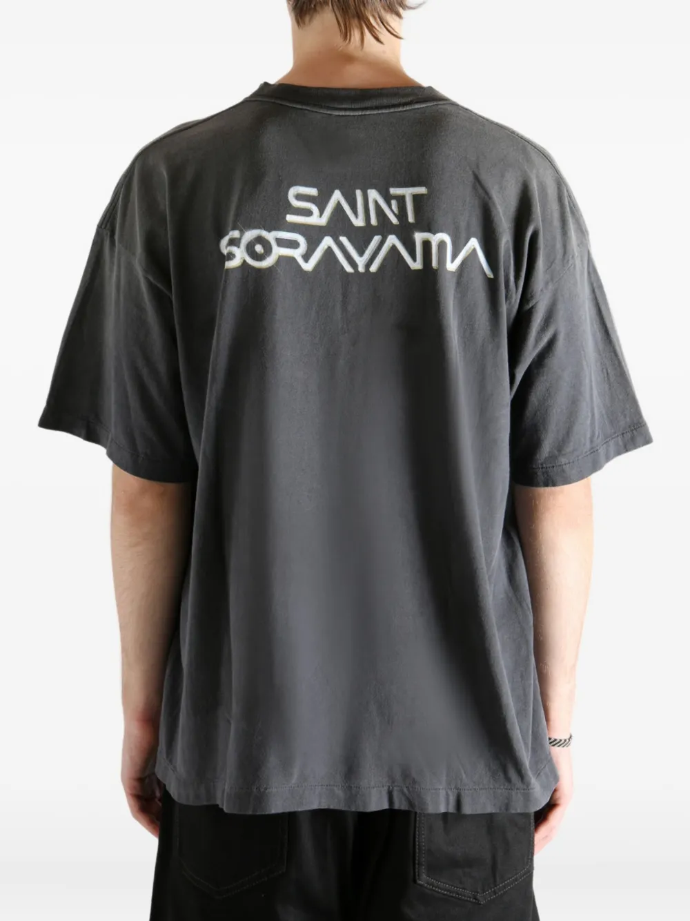 Saint Mxxxxxx Graphic T-shirt In Gray