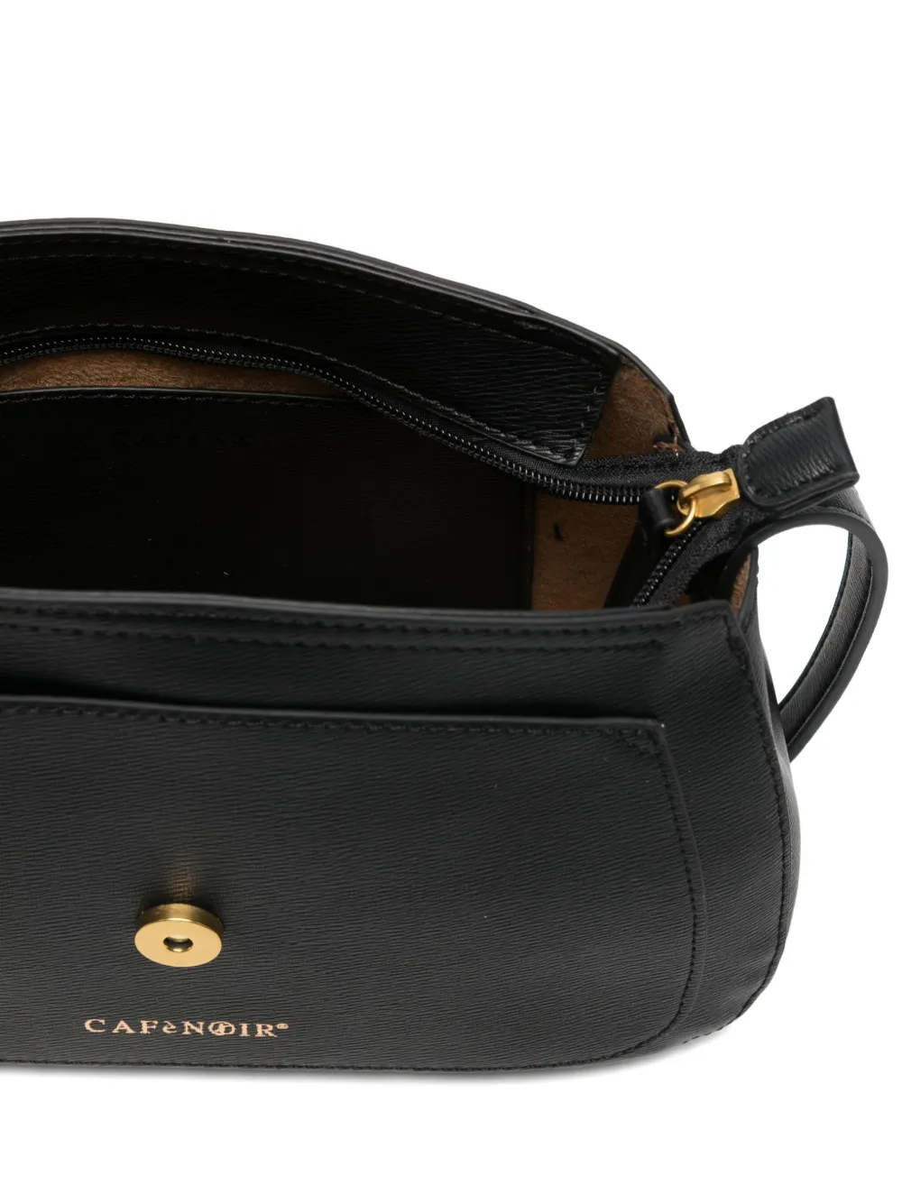Cafènoir Buckle-fastening Shoulder Bag In Black